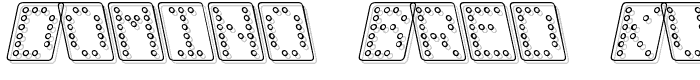 Domino bred kursiv omrids font